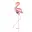 Flamant rose solaire 3 LED blanches