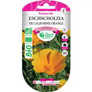 Graines eschscholzia orange BIO Les Doigts Verts