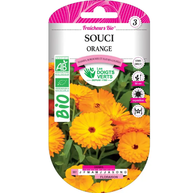 Graines souci orange BIO Les Doigts Verts