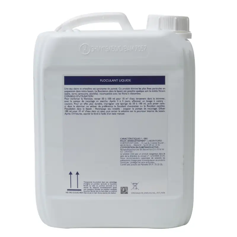 Floculant liquide pour piscine 5 litres