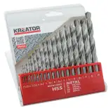 Coffret de 19 forets en métal HSS Kreator 