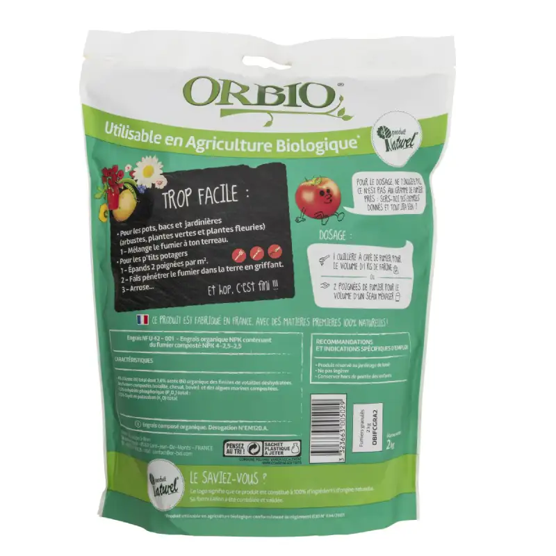 Fumier granule 2kg OrBIO