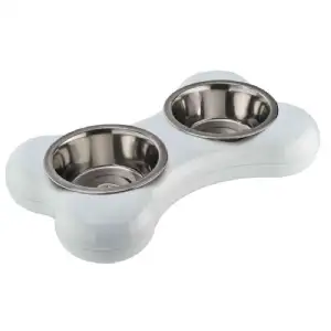 Gamelle double 2x250ml anti glisse chien