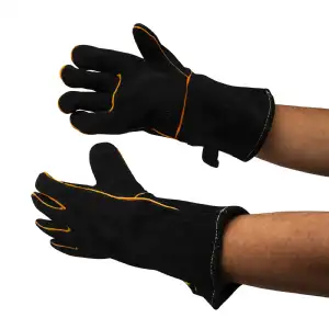 Paire de gants en cuir de protection anti chaleur 320g/m²