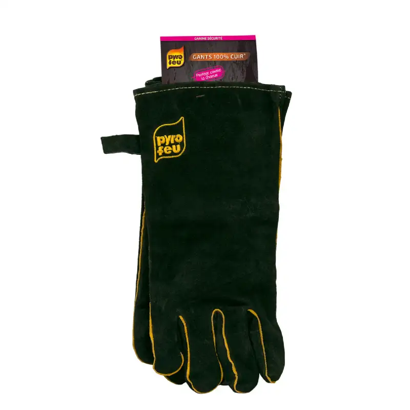 Paire de gants en cuir de protection anti chaleur 320g/m²