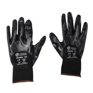 Gants de précision nitrile noir, la paire