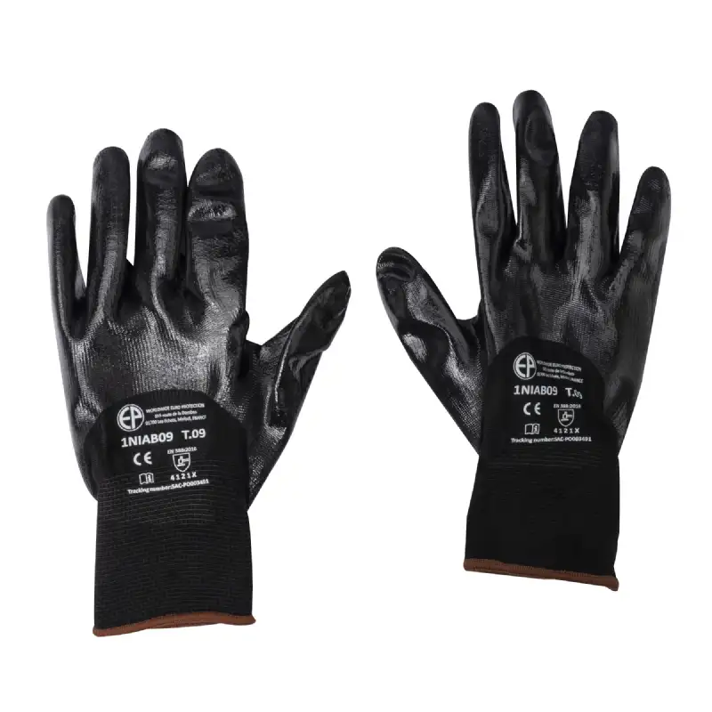 Gants de précision nitrile noir, la paire