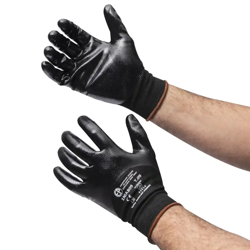 Gants de précision nitrile noir, la paire