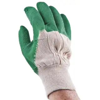 Gants latex épineux verts