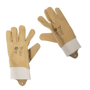 Gants fleur vachette hydrofuge, la paire