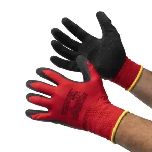 Gants tous travaux rouge et noir