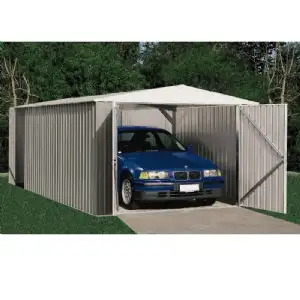 Garage métal galvanisé 17,9 m²