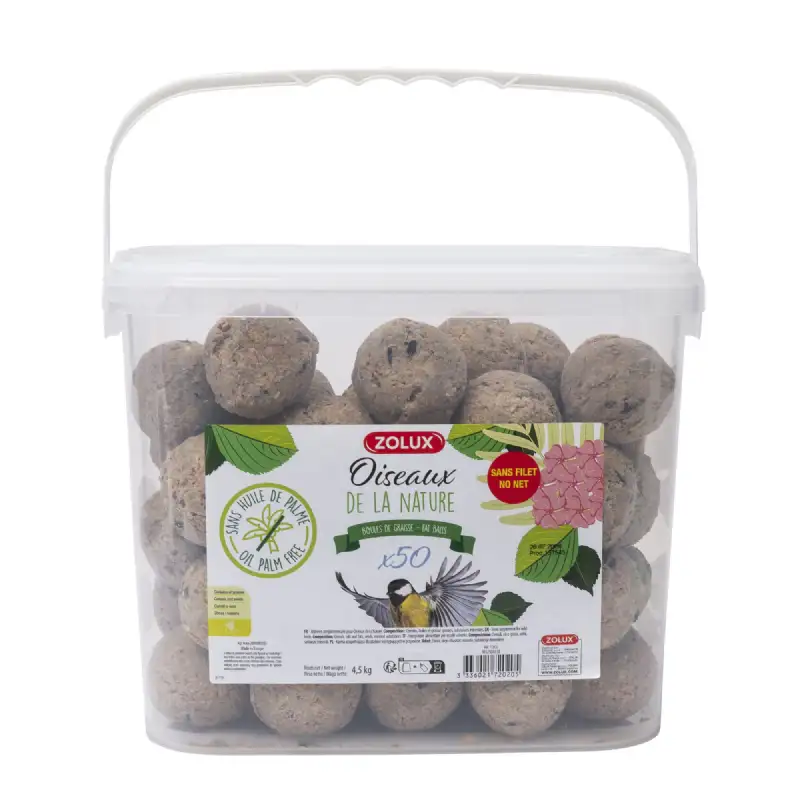 Boules de graisse pour oiseaux 90gr (50 pcs) Zolux