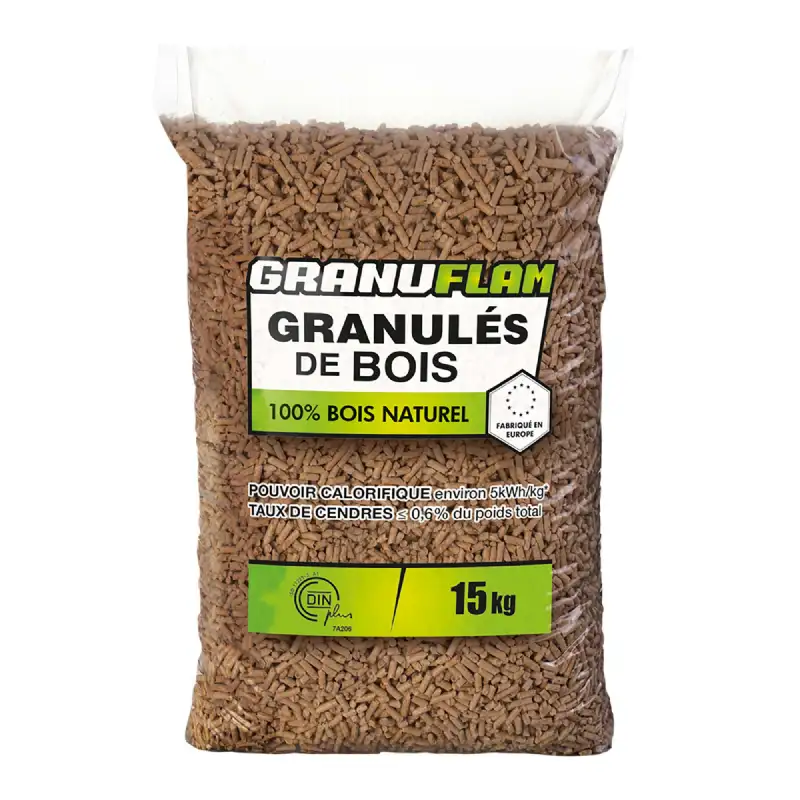 Sac pellet granule poêle 15kg granuflam