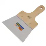 Spatule inox manche en bois 140 mm