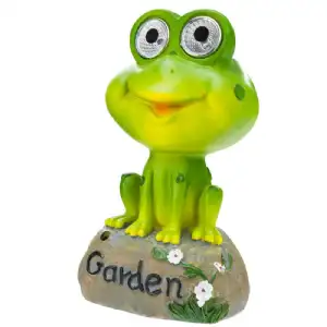 Grenouille solaire 2 leds 11.8x10.5x18cm