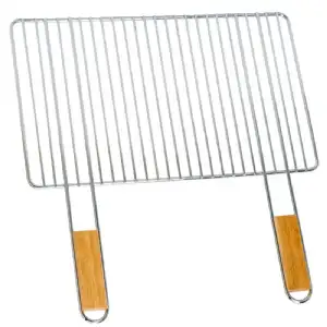 Grille lourde 2 poignées bois 48 x 28.5 cm