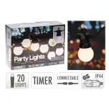 Guirlande lumineuse 20 boules blanches PARTYLIGHTS