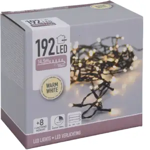 Guirlande 192 led blanc chaud 14m