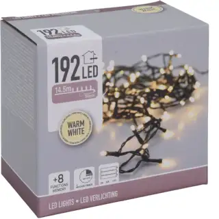 Guirlande 192 led blanc chaud 14m