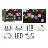 Guirlande lumineuse 10 boules LED colorées - PARTYLIGHTS