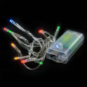 Guirlande noel 10 led multicolores 1mètre