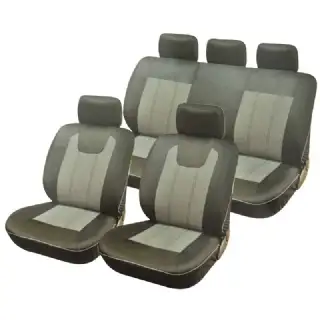 Housse eclair gris-noir 9pcs plusouv-airbag