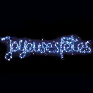 Joyeuses fêtes 100cm 112 LED bleu