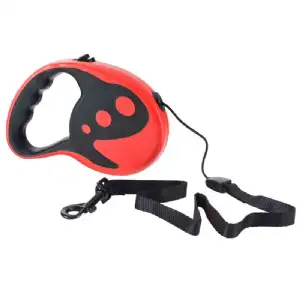 Laisse de chien rouge automatique 5m