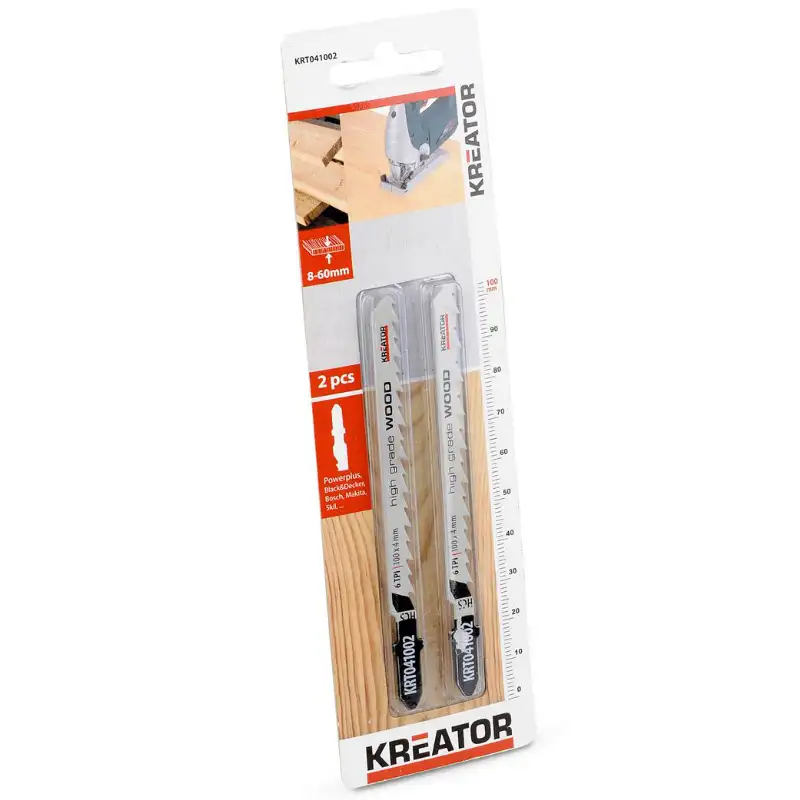 Lot de 2 lames de scie HCS Kreator (pour bois tendre)