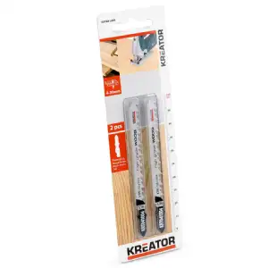 Lot de 2 lames de scie HCS Kreator (pour bois dur)