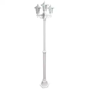 Lampadaire 3 têtes blanc