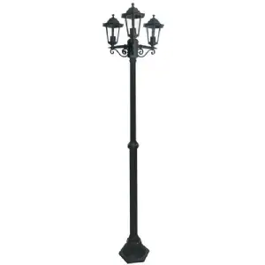 Lampadaire 3 têtes noir 