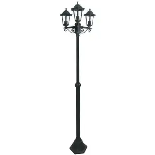 Lampadaire 3 têtes noir 