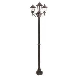 Lampadaire 3 têtes rouille 