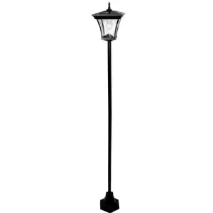 Lampadaire solaire noir sur pied 4 Leds