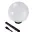 Lampe boule solaire blanche d 30cm