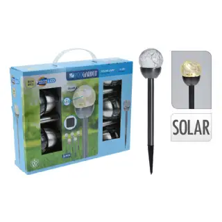 Lampe Boule Solaire Inox (5 pièces) - ProGarden 