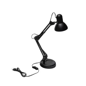 Lampe de bureau flexible noire