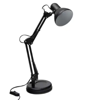 Lampe de bureau flexible noire