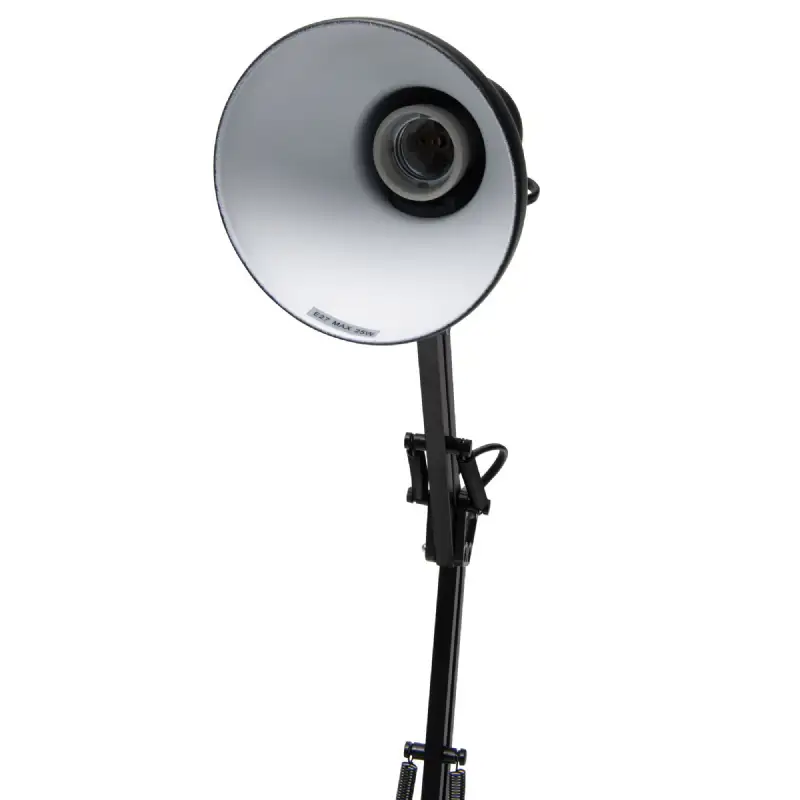 Lampe de bureau flexible noire