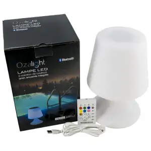 Lampe enceinte à led couleur 1x5w h 26cm