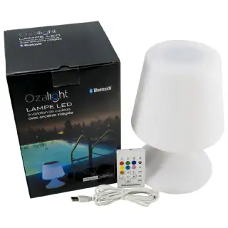 Lampe enceinte à led couleur 1x5w h 26cm