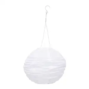 Lampion à suspendre solaire blanc (ø28cm)