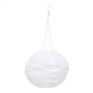 Lampion à suspendre solaire blanc (ø28cm)