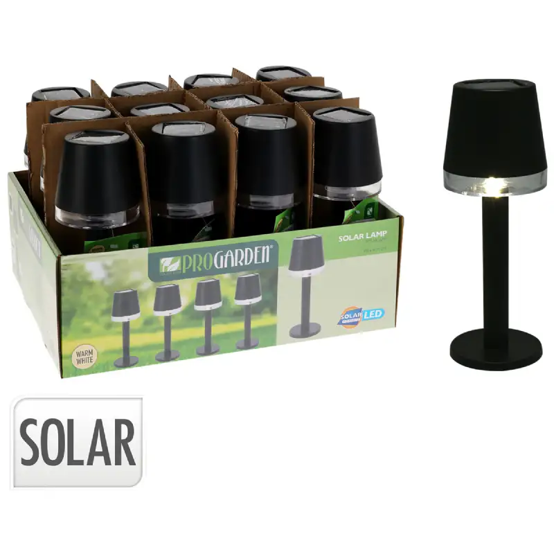 Lampe solaire de table noire - Redcliffs