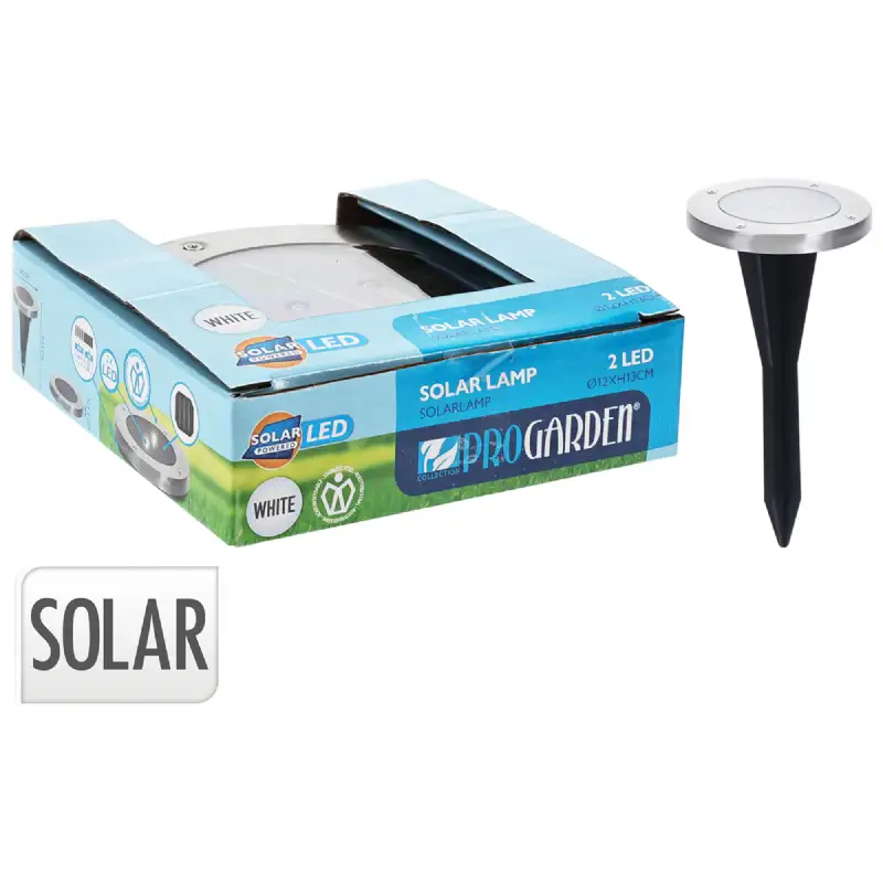 Lampe solaire à planter 2 LED PROGARDEN 