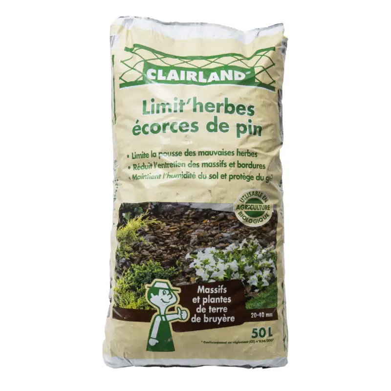 Écorces de pin 20/40 en sac de 50 litres