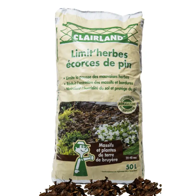 Écorces de pin 20/40 en sac de 50 litres