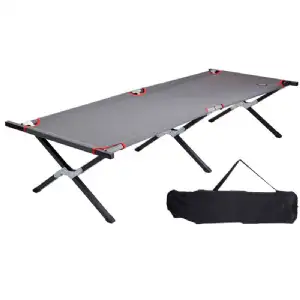 Lit de camp pliable 3 pieds 190 x 64 cm